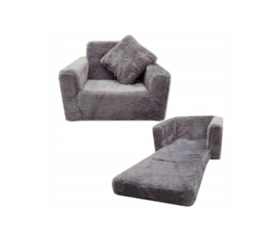 Fotelik dla dzieci rozkładany fotel pluszowy pufa